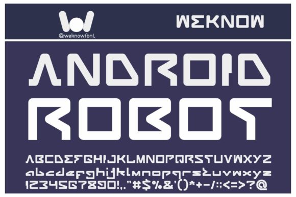 Android Robot Font for Modern Branding Projects