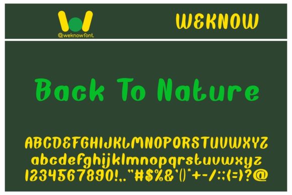 Back to Nature Font for Web Design