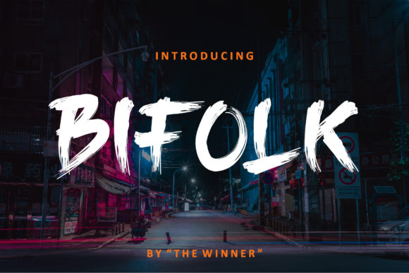 Bifolk: A Bold Display Font for Editorial Creativity