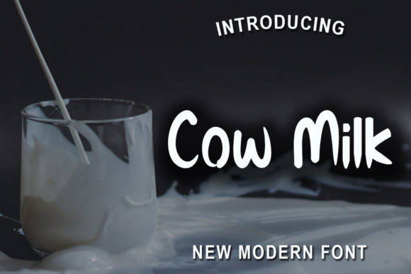 Cow Milk Font for Handmade Creations