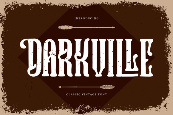 Darkville: A Vintage Display Font for Bold Web Design
