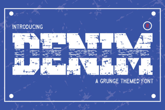 Denim Font for Handmade and Commercial Craft Projects