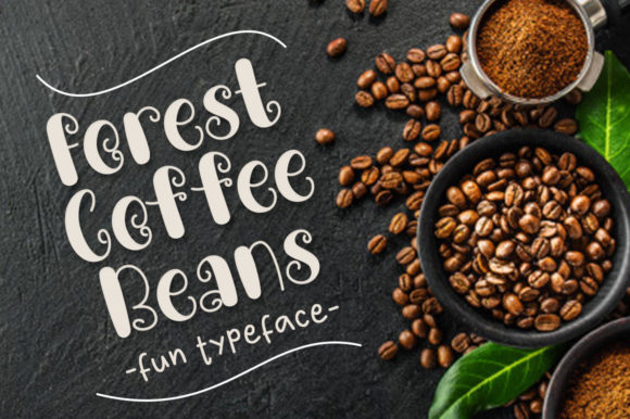 Forest Coffee Beans Font for Handmade Creations