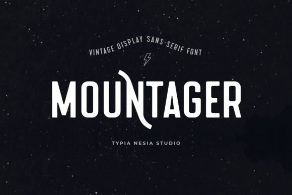 Mountager: A Vintage Display Font for Editorial Design