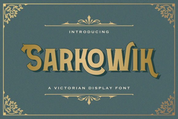 Sarkowik Display Font for Craft and Commercial Projects